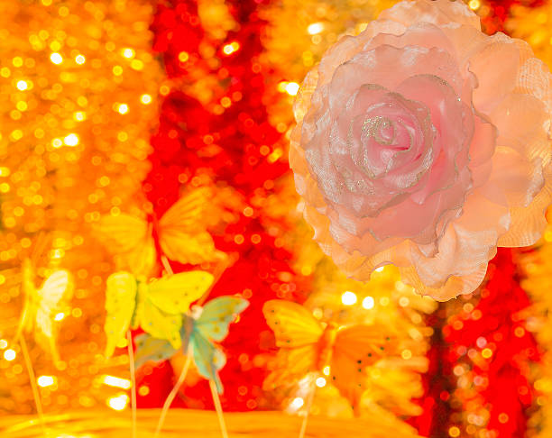 istock Pink decoration flower on background bokeh 532919013