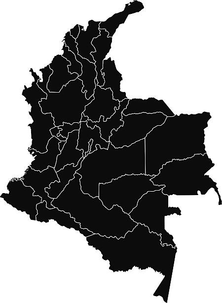 ilustraciones, imágenes clip art, dibujos animados e iconos de stock de mapa de colombia - colombia map