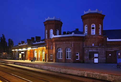Railway station in Kostrzyn nad Odra. Poland