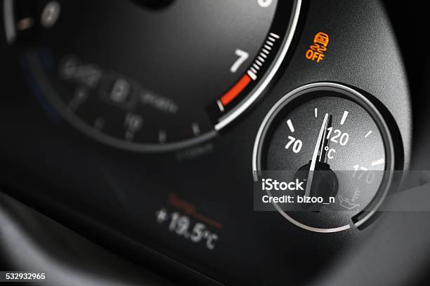Coolant Gauge Stock Photo - Download Image Now - 2015, Car, Car Interior