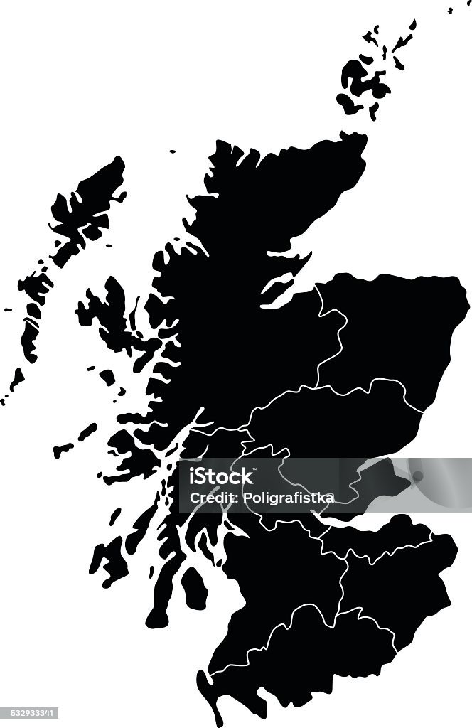 Mapa de Escocia - arte vectorial de Escocia libre de derechos