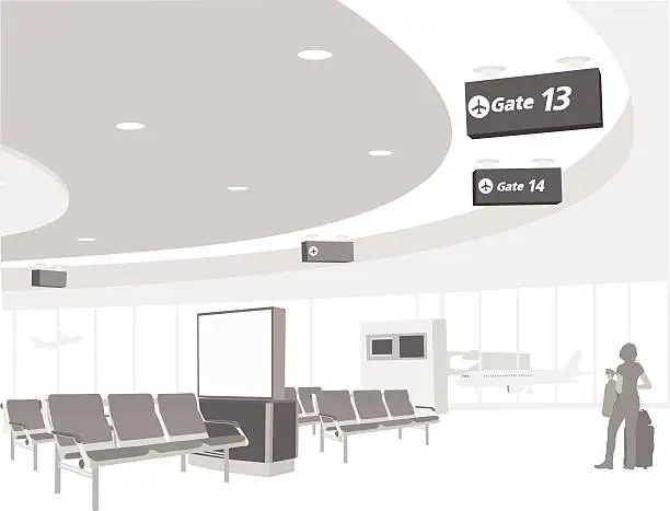 Vector illustration of AirportGate