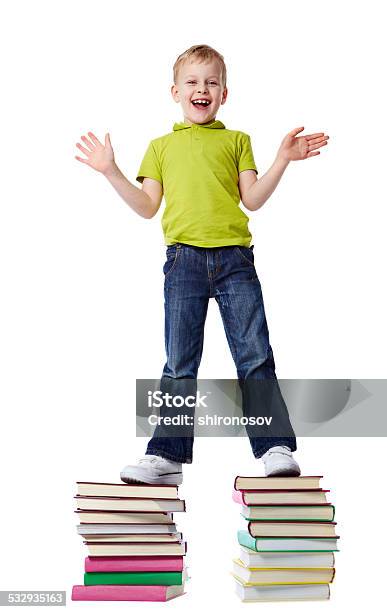Curious Boy Stock Photo - Download Image Now - 2015, Balance, Book