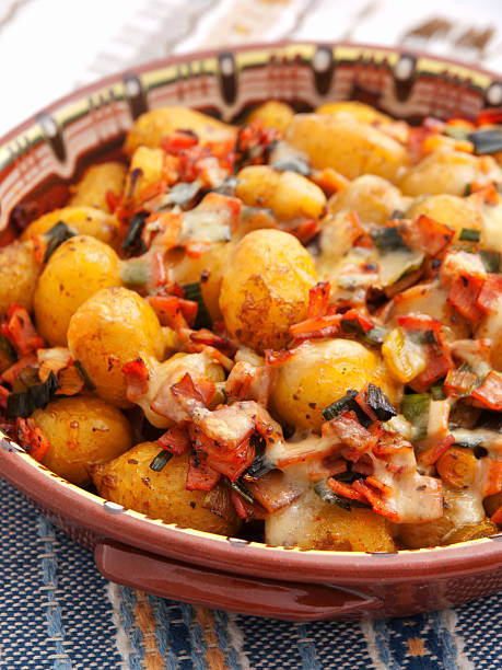 istock Baked potatoes with ham and cheese 532935783