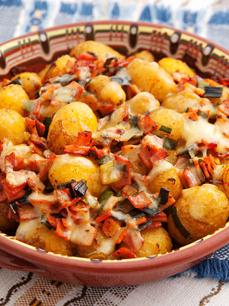 istock Baked potatoes with ham and cheese 532935787