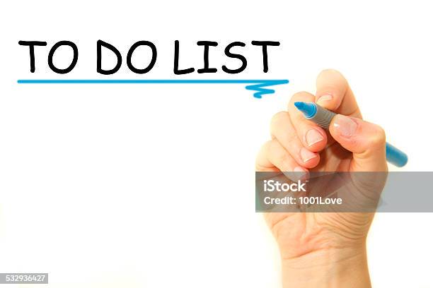 To Do List Stock Photo - Download Image Now - 2015, Aspirations, Business