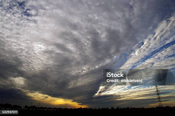 Morning Sky At Sunrise Stock Photo - Download Image Now - 2015, Agricultural Field, Cirrocumulus