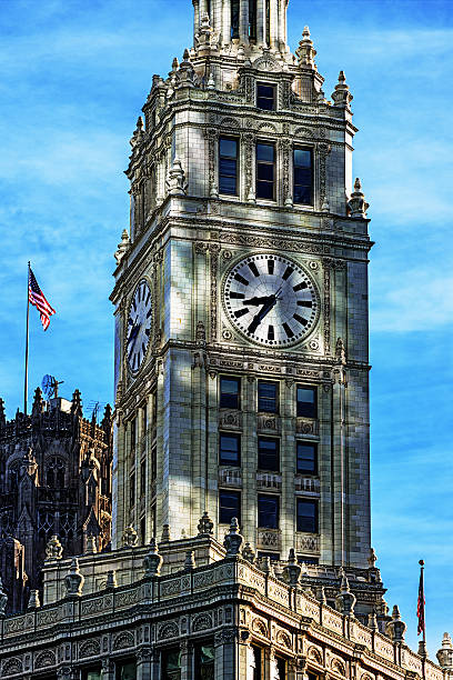 istock Top of  Wrigley Building Clock Tower, Chicago 532937117