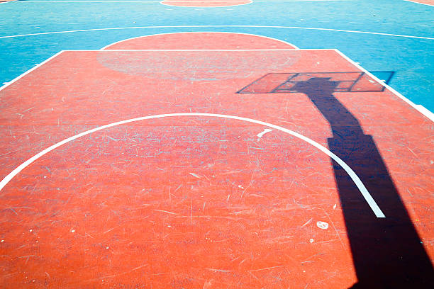 istock Concrete basketball court is empty 532938431