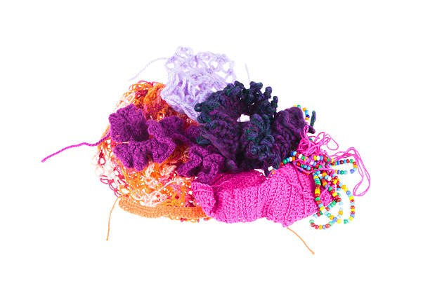 istock Colorful collection of knitted articles and beads 532938767
