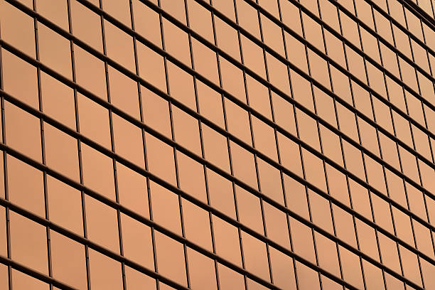 istock Modern office facade with colorful shining glass 532949150