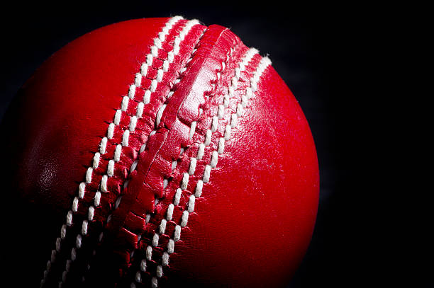 istock Close up of cricket ball 532949480