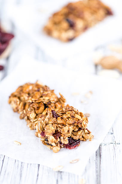 istock Homemade Granola Bars with Peanuts and Cranberries (selective fo 532950058