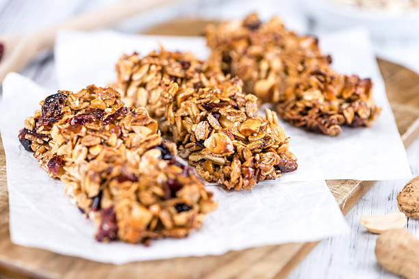istock Homemade Granola Bars with Peanuts and Cranberries (selective fo 532950474