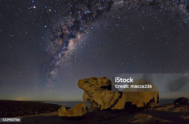 Milky Way Above The Rocks Stock Photo - Download Image Now - Night, Australia, Flinder's Chase National Park
