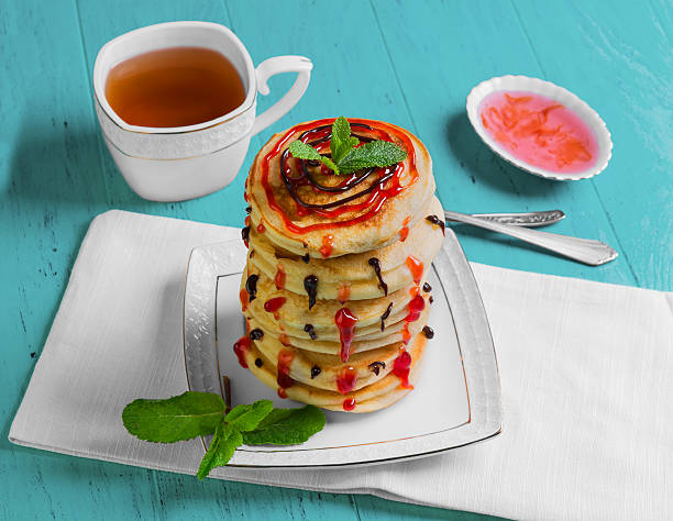 stack of fresh pancakes