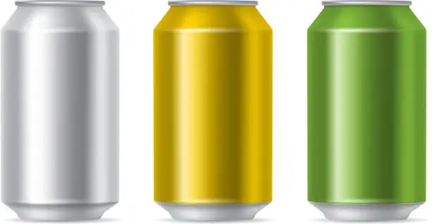 Vector illustration of Drink cans