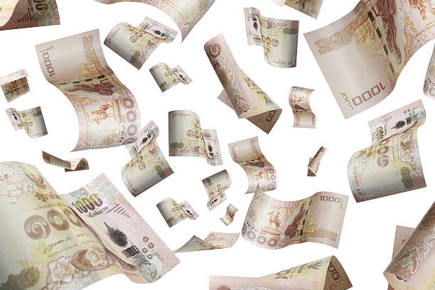 istock Money is flying in the air 532953234