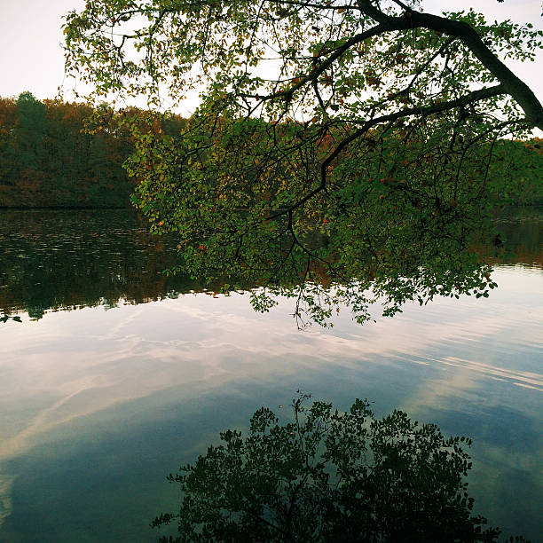 View of Lake Schlachtensee in Berlin, Germany