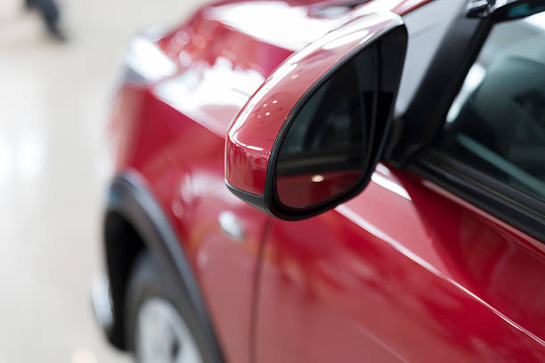 istock rear mirror of red car 532953356
