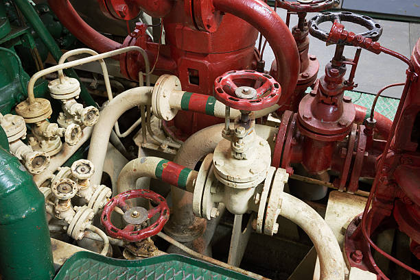 istock part of fire sprinkler system in the ship 532953643