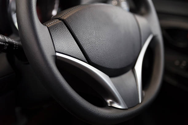 istock steering wheel of new car 532954770