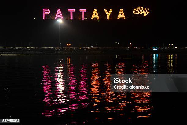 Pattaya Hill Neon Sign Thailand Stock Photo - Download Image Now - Pattaya, Street, 2015