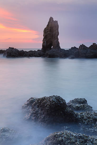 istock Rocky Island and the the beach during sunset 532955306