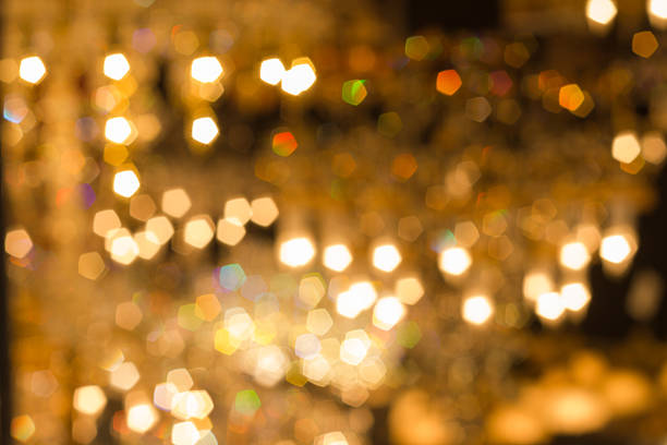 istock Festive abstract background with bokeh out of focus lights 532956807