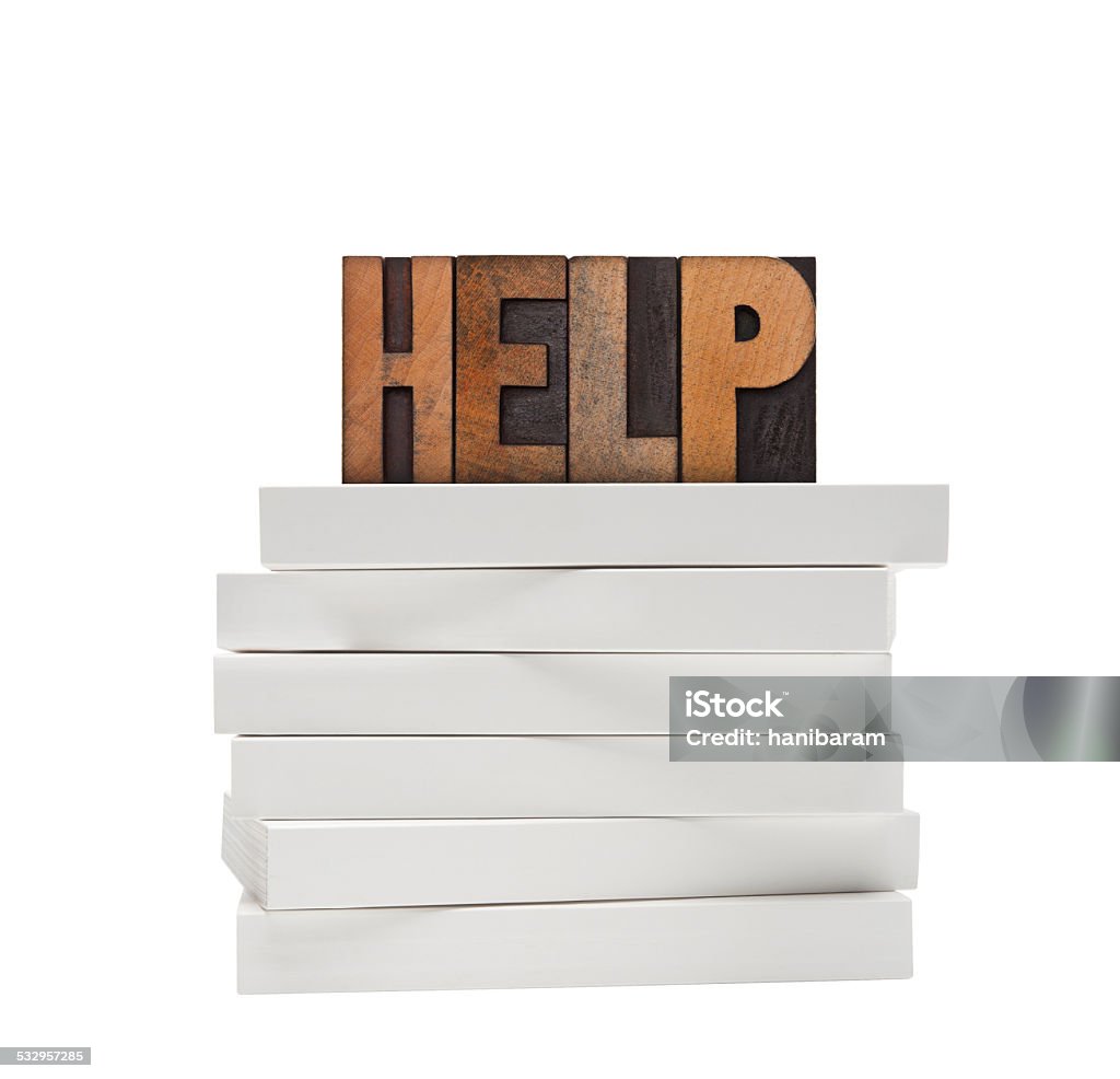 Books & HELP letters 2015 Stock Photo