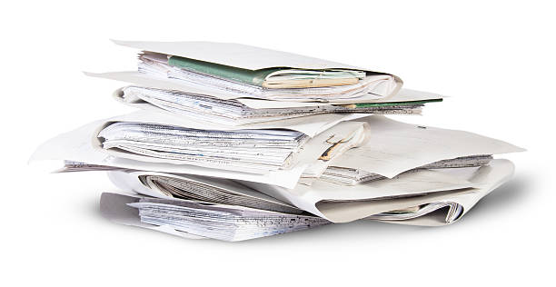 istock Pile of files in chaotic order rotated 532957967