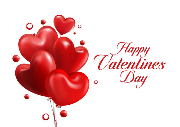 ilustrações, clipart, desenhos animados e ícones de dia dos namorados coração vermelho doce de balão - love romance heart suit symbol