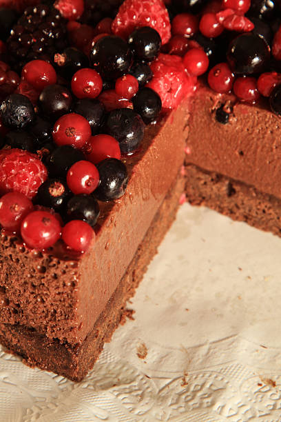 istock Beautiful chocolate cake with fresh berry 532959579