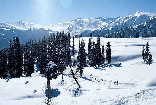 Beautiful Skiing Resort of Gulmarg in Kashmir - India