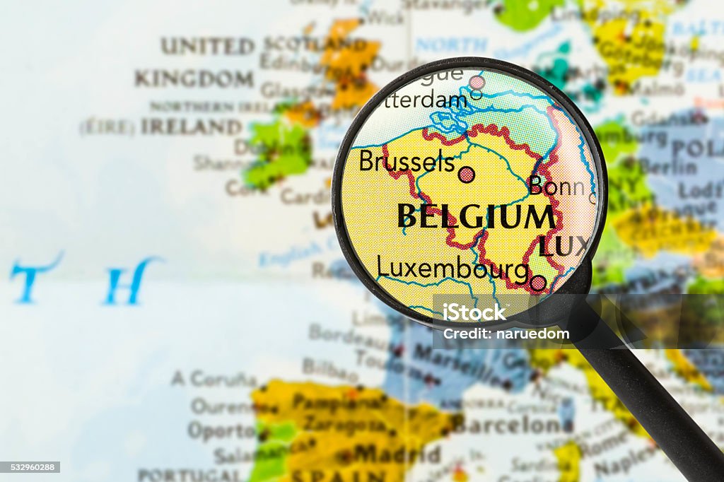 Karte des Königreichs Belgien - Lizenzfrei Belgien Stock-Foto