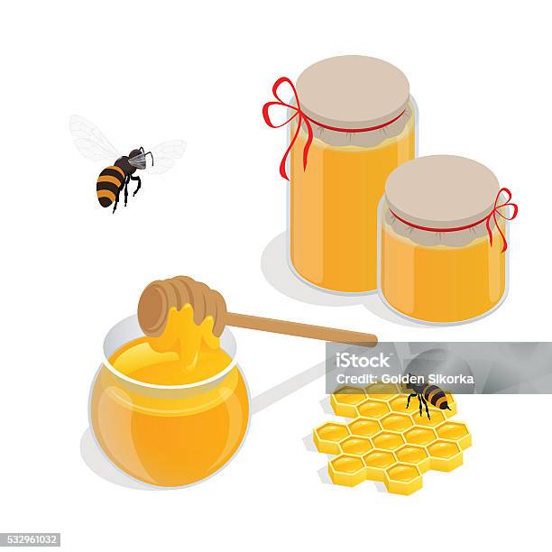 Glass Jar Full Of Honey Stock Illustration - Download Image Now - Adult,  Agriculture, Animal - iStock