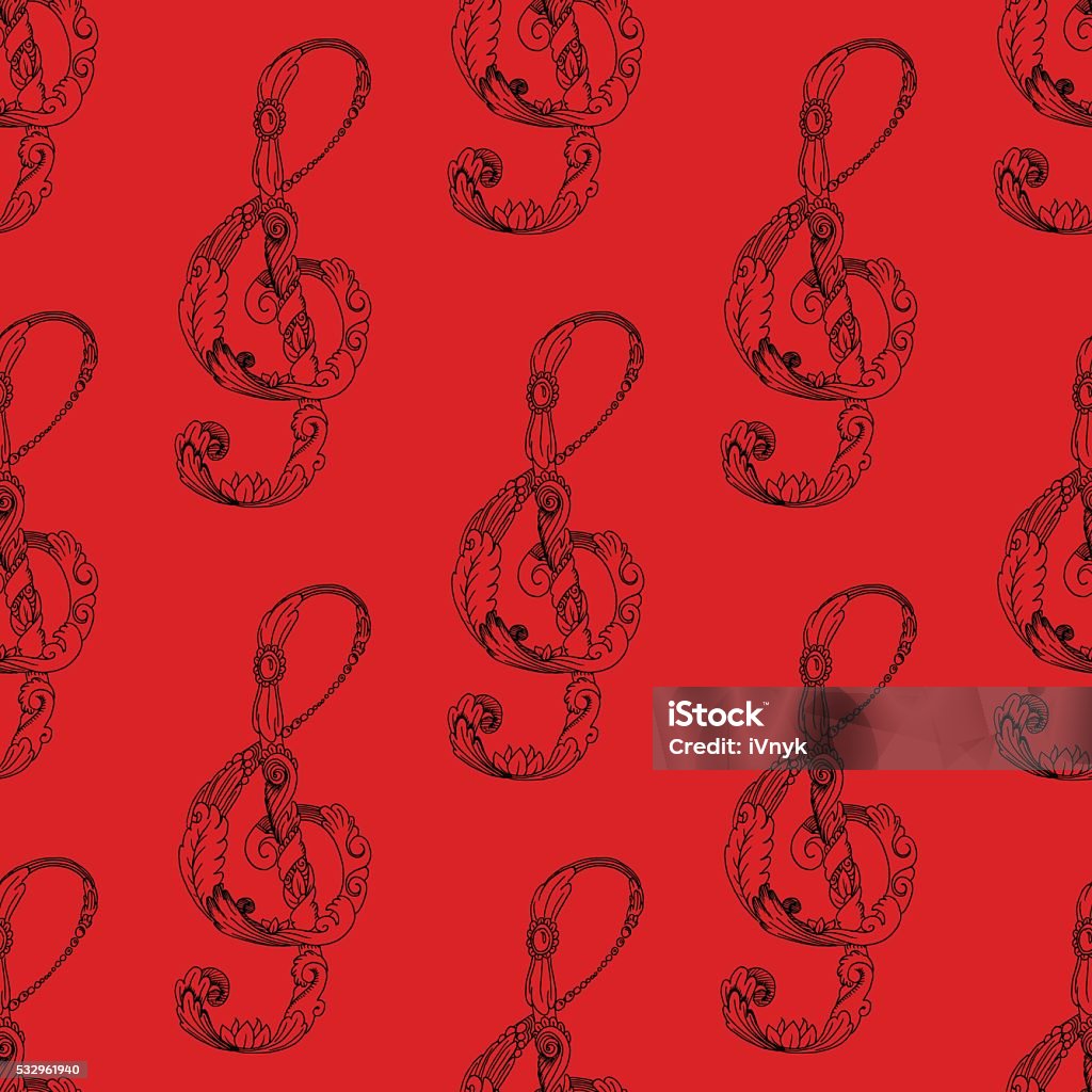 Treble Clef Pattern Free Treble Clef Pattern Stock Illustration - Download Image Now ...
