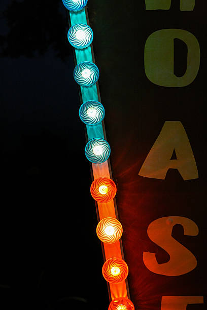 istock Mysterious and bright red and blue lights 532964074