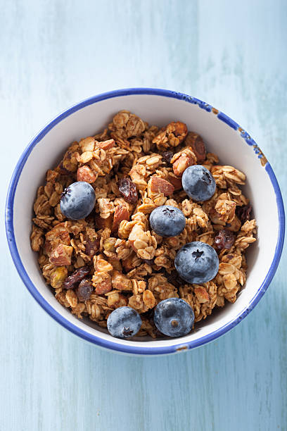istock homemade healthy granola with blueberry for breakfast 532964442