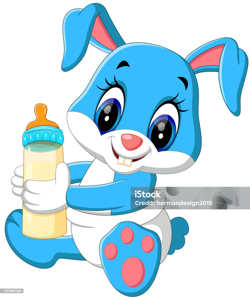 cute baby rabbit illustration of cute baby rabbit cartoon Animal stock vector