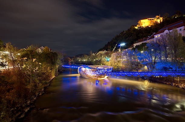 istock Artificial island on the Mur river in Graz 532970200