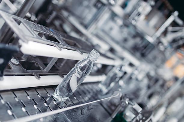 Water bottling factory interior