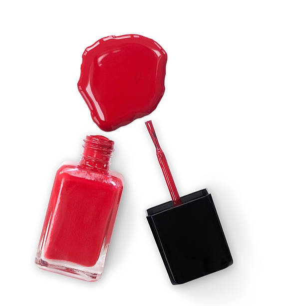 istock Leaked Red Nailpolish With Clipping Path 532973034