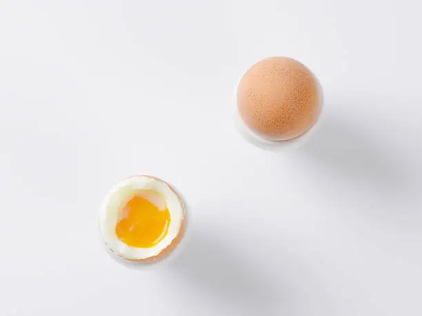 Photo of soft boiled eggs