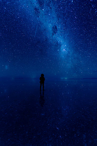 istock Milkyway galaxy and a shooting star. 0389314 532974652