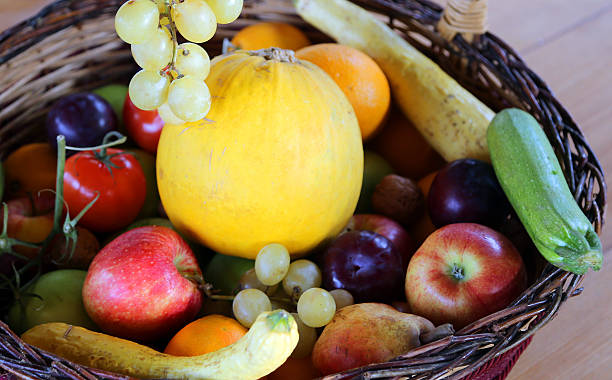 istock basket with lots of fresh fruit in autumn 532975272