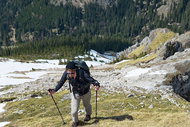 man hiking at Aggenstein mountain