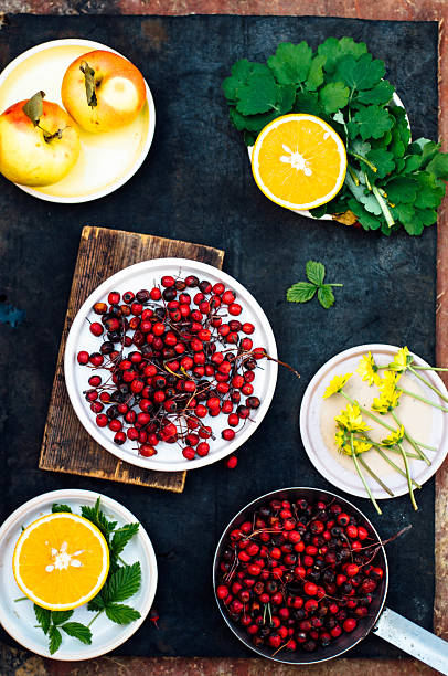 istock Mixed festive colorful tropical and citrus 532980418