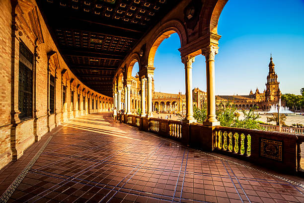 istock Spanish Square (Plaza de Espana) in Sevilla at sunset, Spain. 532980705