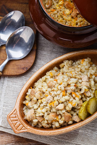 istock Barley porridge with pork 532981257